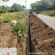 250mm DI pipe laying 