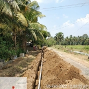 250 mm DI Pipe laying