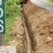 laying of 200mm DI k9 pipe 