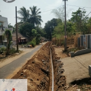 90mm PVC pipe laying