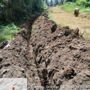 Laying  of 90 mm pvc 