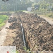 110mm PVC pipe laying