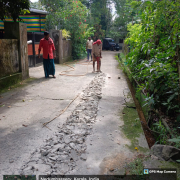 Concrete demolishing for Pipe laying work at Kavaraparambu Area