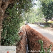 250mm DI pipe laying