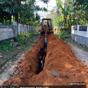 90 mm PVC pipe laying at Valavazhi road