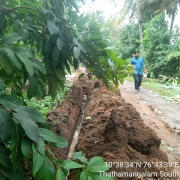 Laying of 90 mm pvc
