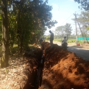 250mm DI pipe laying