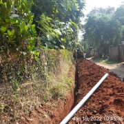 90mm PVC pipe laying