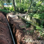 90mm PVC pipe laying