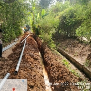 90mm pvc pipe laying 