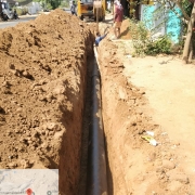 300 mm DI Pipe laying
