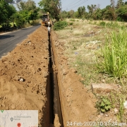 250mm DI pipe laying