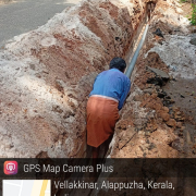 Alappuzha Municipality Amruth 2.0 ward 33 Stadium ward 110mm PVC pipe laying work