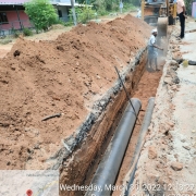 Laying of 200 mm and 300 mm DI