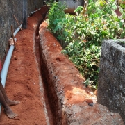 Pipe laying work
