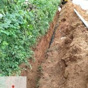 Laying of 300mm DI pipe