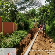 Laying 140mm PVC