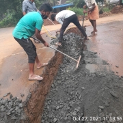 Road restoration work