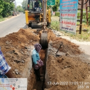 Laying of 200mm DI k9 pipe