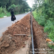 Laying of 110 mm pvc