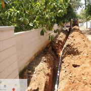 90mm pvc pipe laying work 