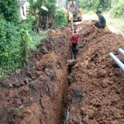200mm DI pipe laying