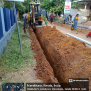110 mm pipe laying Kandiyoor temple road