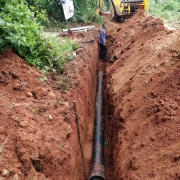 200mm DI pipe laying 