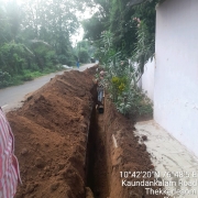  laying of 200mm DI pipe