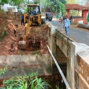  pipe carrying bridge work started for 500 mm 450 mm DI pipe...