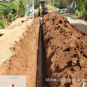 250mm DI pipe laying 