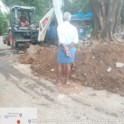 Laying of 140 mm pvc