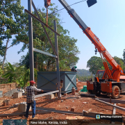 TEMPORARY MS TANK MOUNTING WORK AT NEW MAHE FOR DEMOLISHING OLD OHSR 