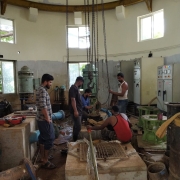 erection of raw water pump set