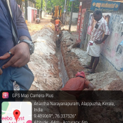 Alappuzha Municipality ward 33 Stadium ward 110mm PVC pipe laying work