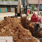 250mm DI pipe laying