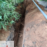 laying of 90mm pvc