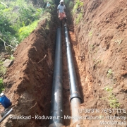 laying of 200mm di pumping main, 250mm di distribution pipe 