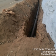 laying of 200mm DI pipe 