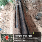 Pipe laying in chellattu line road chandanakkavu