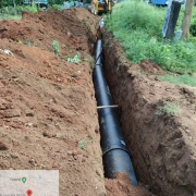 450mm DI pipe laying