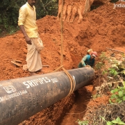 400 mm DI pipe line work