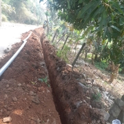 90mm PVC pipe laying