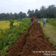 Laying of 110 mm pvc 