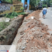 Laying of 90 mm pvc