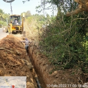 200mm DI pipe laying