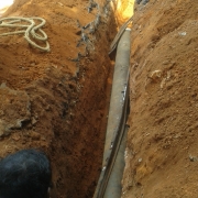 Pipe laying work