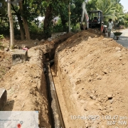 250mm DI pipe laying 