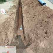 Laying of 140 mm pvc