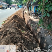 Laying of 90 mm pvc